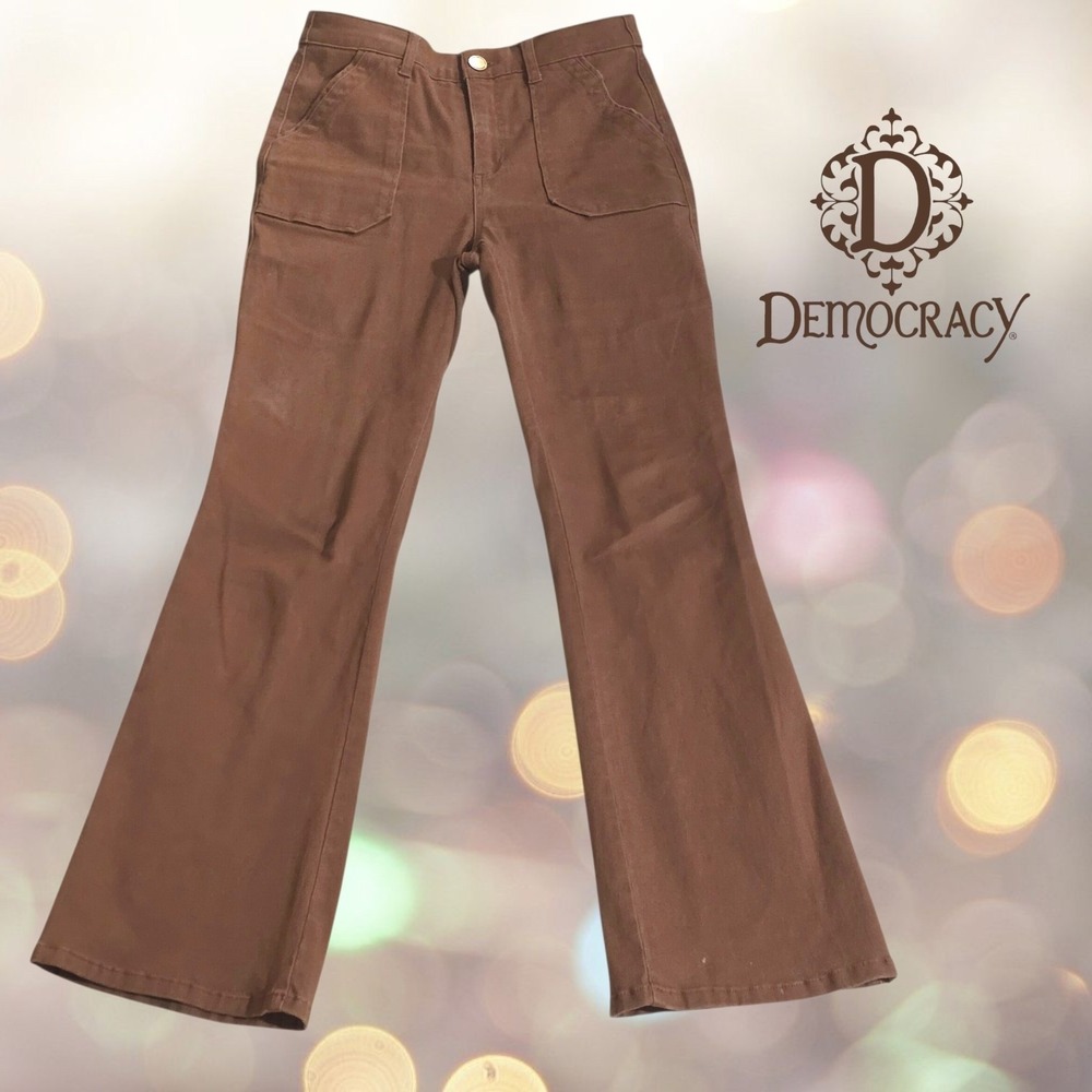 Democracy Womens Ab Technology‎ Flare Utility Pants Brown 6